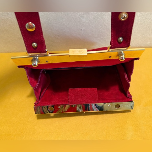 Vintage Magda Makkay Suede Shoulder Bag Very Rare! - Picture 10 of 12